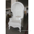 solid wood white wedding king throne chair